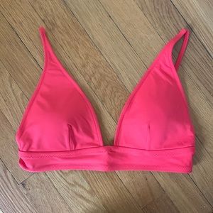 J.CREW Plunge V-neck bikini top in Italian matte